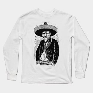 Emiliano Zapata Salazar Drawing Long Sleeve T-Shirt